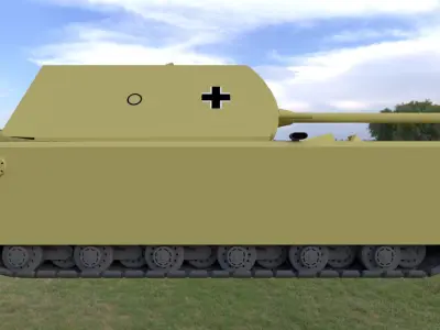 Maus Superheavy WW2 Tank 3D model