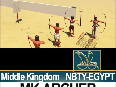 Ancient Egypt MK Archer Props Poser Daz 3D model