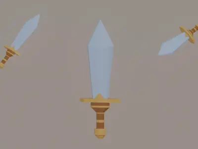Toon Sword Low-poly 3D model