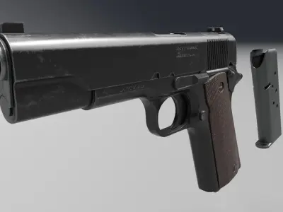 handgun h1911 Low-poly 3D model
