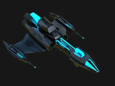 Alien Ship Low-poly 3D model get
