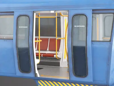 Monorail Carriage PBR 3D model