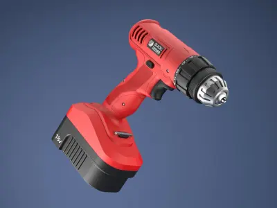 Cordless drill Black andDecker 3D model