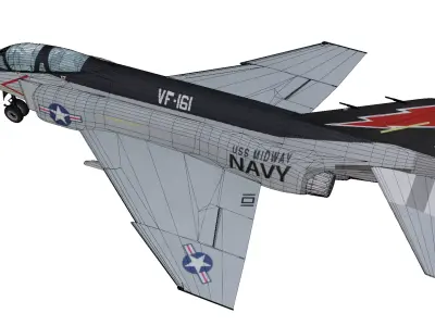 McDonnell Douglas F-4E Phantom II Low-poly 3D model