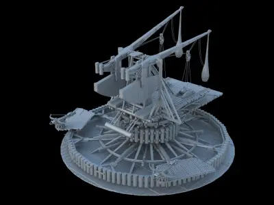 Trebuchet circular structure 3D model