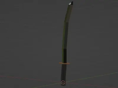 Sword samurai Low-poly 3D model