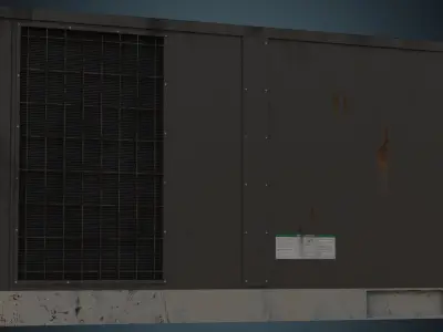 Rooftop AC Unit 5B Low-poly 3D model
