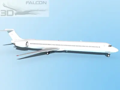 Falcon3D MD-80 Unmarked 2 3D model
