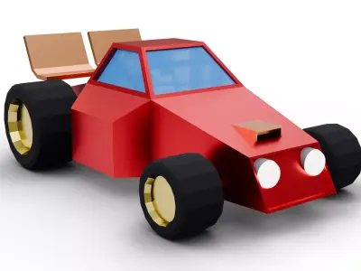 Race Car Low-poly Low-poly 3D model