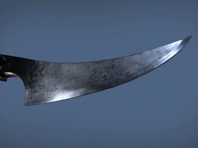 Hunter knife Low-poly 3D model purchase