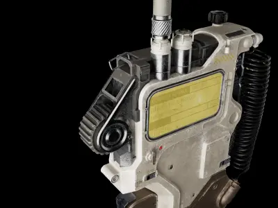 Tactical Military Radio Low-poly 3D model