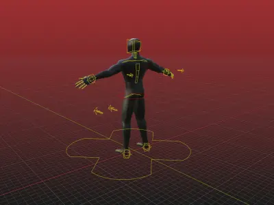 Alien guard Muscled 3D model