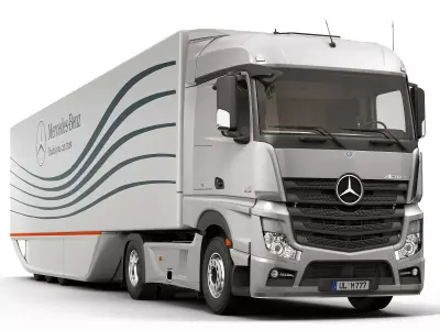 Mercedes Actros Aero Trailer 2012 3D model