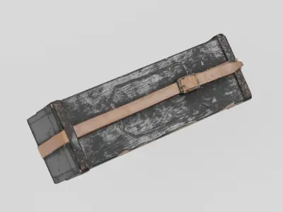 Wooden Box for Magic Lantern Slides 3D scan PBR 4K textures Low-poly 3D model