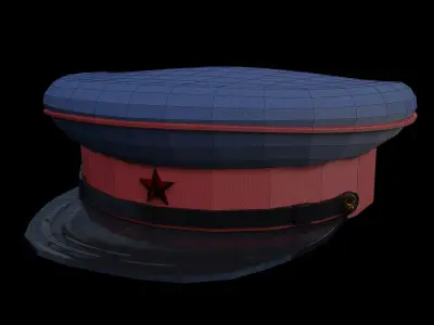 Soviet NKVD solder cap PBR low-poly game ready Low-poly 3D model