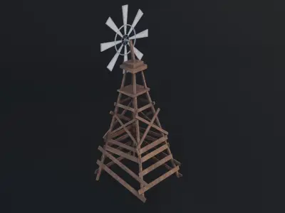 Old Wind Vane - Game Ready - Low Poly PBR 3D Model Low-poly 3D model