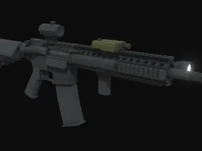 M4A1 Tactical Low Poly Low-poly 3D model purchase