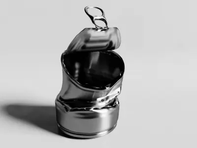 Crumpled Aluminum Can Low-poly 3D model