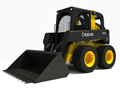 Yellow Deere Skid Steer Loader 3D model
