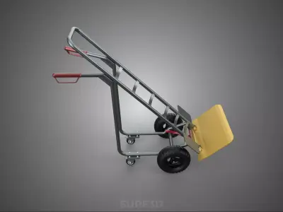 LOAD TILTING FOLD TOE NOSE PLATE BASE BED HAND TRUCK HANDTRUCK 2 3D model