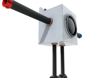 Rigged Washing Machine Robot 3D model