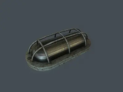 BunkerLight metal box Low-poly 3D model