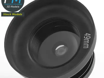 Camera lens 3D model purchase