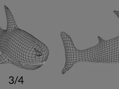 Low-Poly Shark Low-poly 3D model