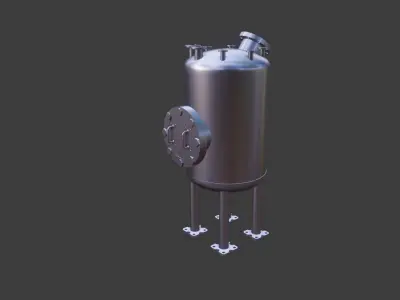 Pressure Vessel   Low-poly 3D model