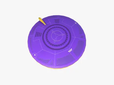 Alien Spaceship UFO A12 Cartoon - Sci Fi Spacecraft Design Low-poly 3D model