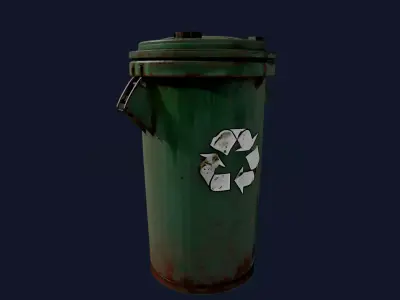 Eco-Industrial Recycling Bin 3D Model 3D model