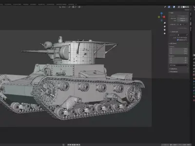 T 26 Soviet Tank Free 3D model