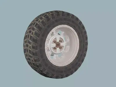 Car-Truck Wheel DD Low-poly 3D Model Low-poly 3D model