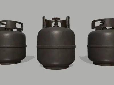 Propane Tank Low-poly 3D model 4