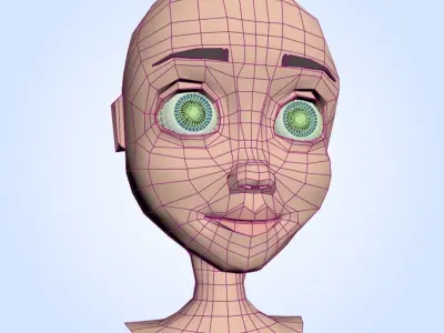 Female Head 3D model