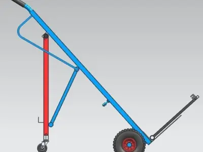 Handle Truck For Workshop - Trolley 3D model