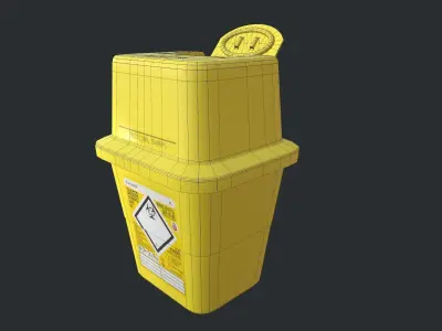 Sharps bin Low-poly 3D model