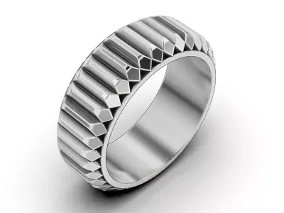 Geometric Gear Ring 3D print model