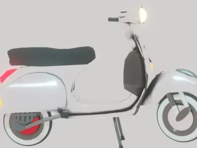 1981 Vespa PX150 White 3D model