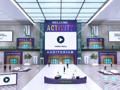 Realistic Virtual Auditorium Centre 8 3D model