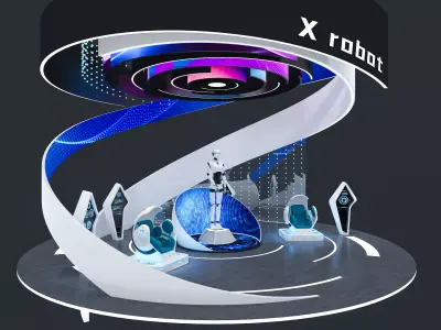Open exhibition booth 3D model
