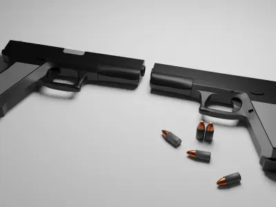 Glock 17 Low-poly 3D model purchase