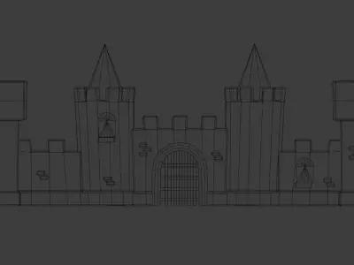 Lowpoly Castle Model Low-poly 3D model