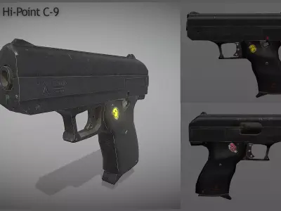 Pistol Hi-Point C9 Low-poly 3D model