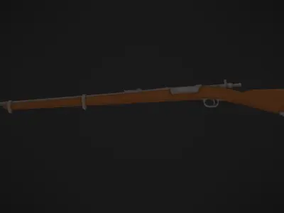 Adventurous - Jorgensen Rifle - Rigged and Animated Low-poly 3D model
