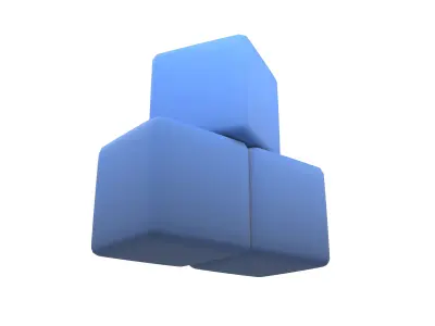 Building Blocks Icon v1 002 Low-poly 3D model