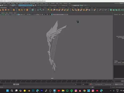 BOW FROM GENSHIN IMPACT  Low-poly 3D model