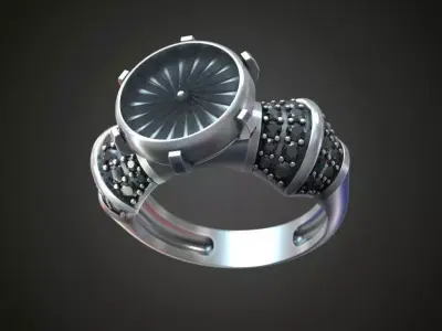 Ring engine airplane turbine Free 3D print model