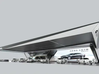 auto booth  3D model by chenchenchangchang