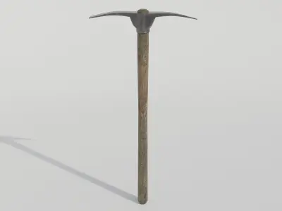 Low Poly toolset wooden hammer Low-poly 3D model